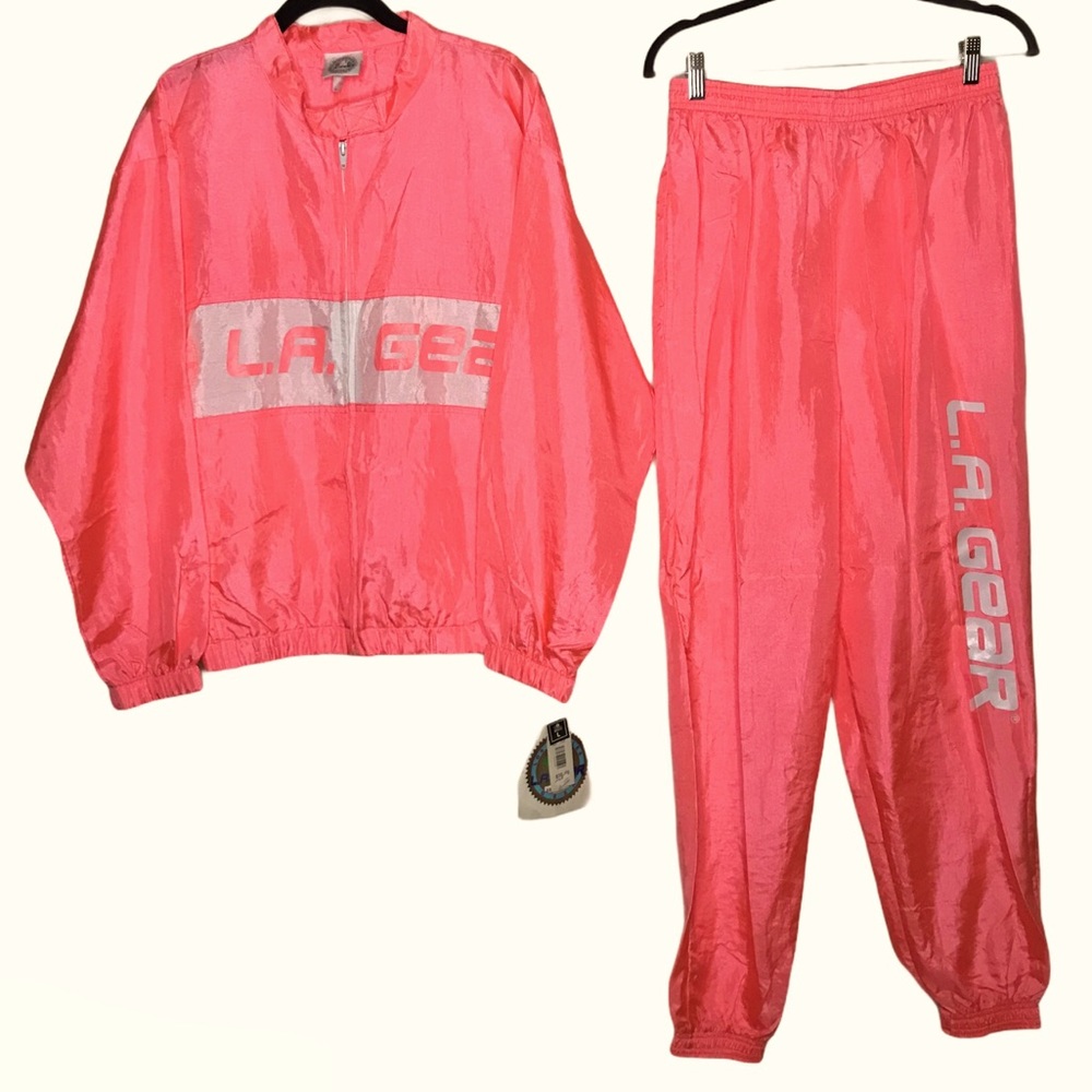 Rare Vintage L.A. Gear 90's Deadstock Nylon Tracksuit Size Large